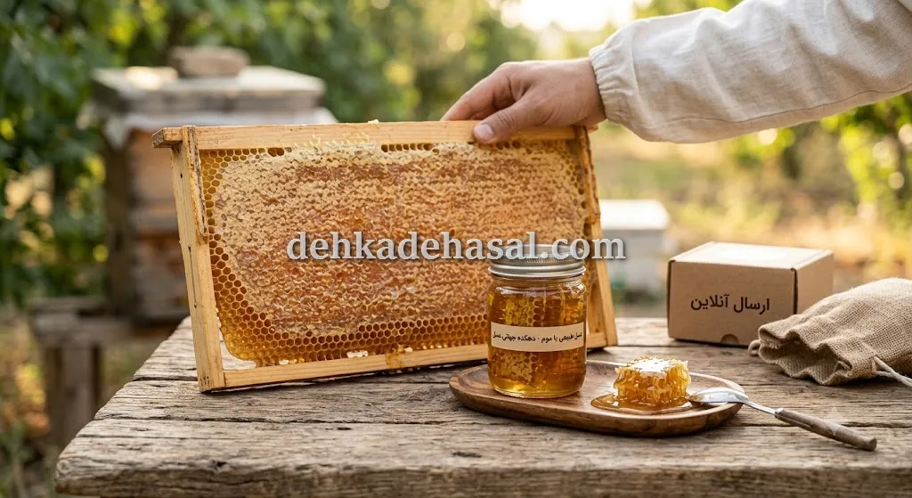 خرید و فروش عسل طبیعی با موم به صورت آنلاین